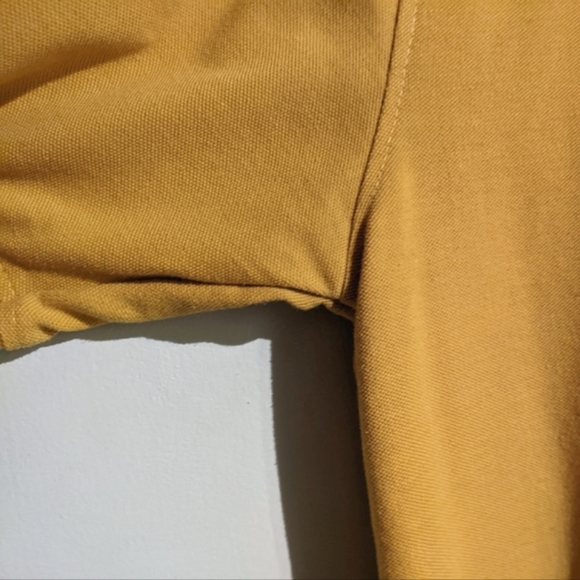 Tommy Hilfiger yellow/gold polo shirt. Contrasting collar pattern. Men's large. - Picture 6 of 9